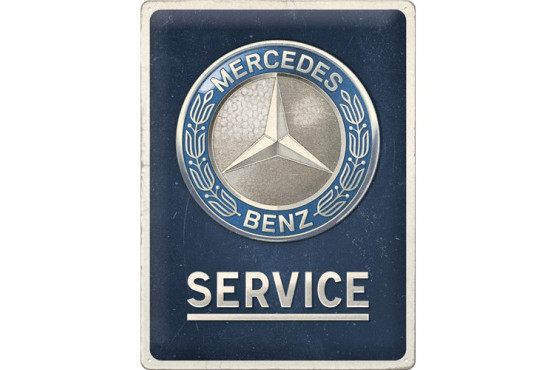 Kilpi 30x40 Mercedes-Benz - Service Emblem Blue